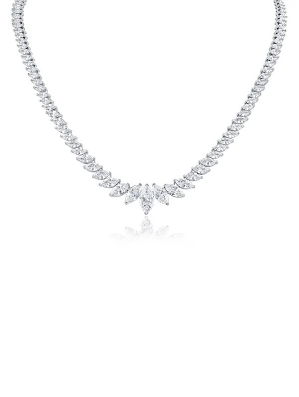 Graduated Marquis CZ Necklace