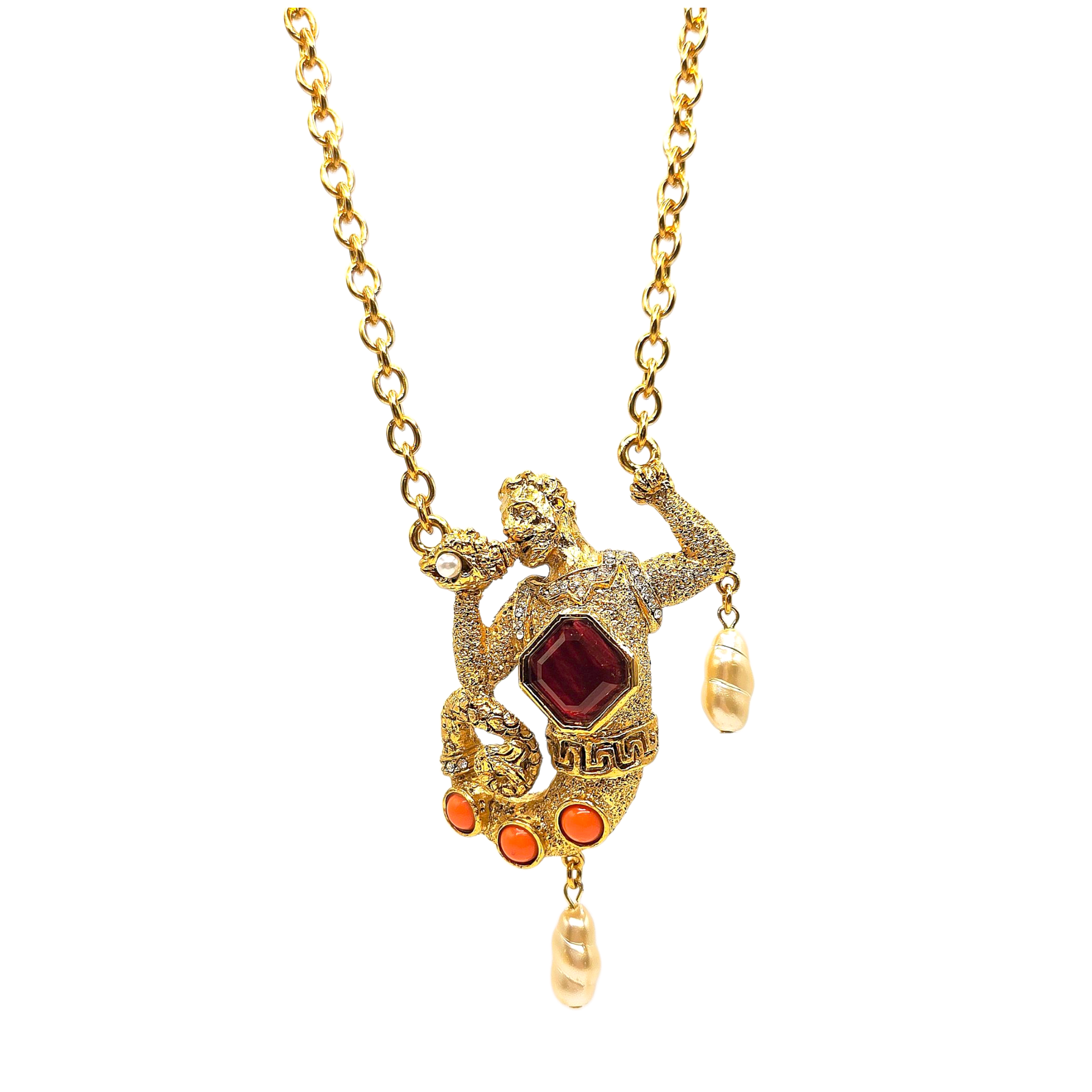 Vintage Merman Pendant Necklace