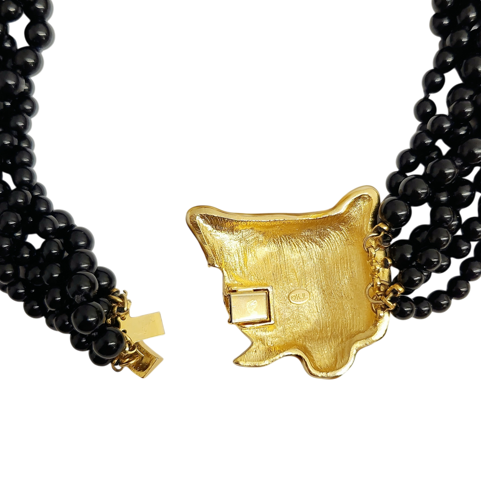 Vintage Tiger Head Clasp Necklace