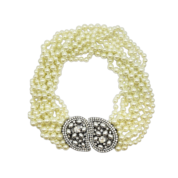 Vintage Pearl Paisley Necklace