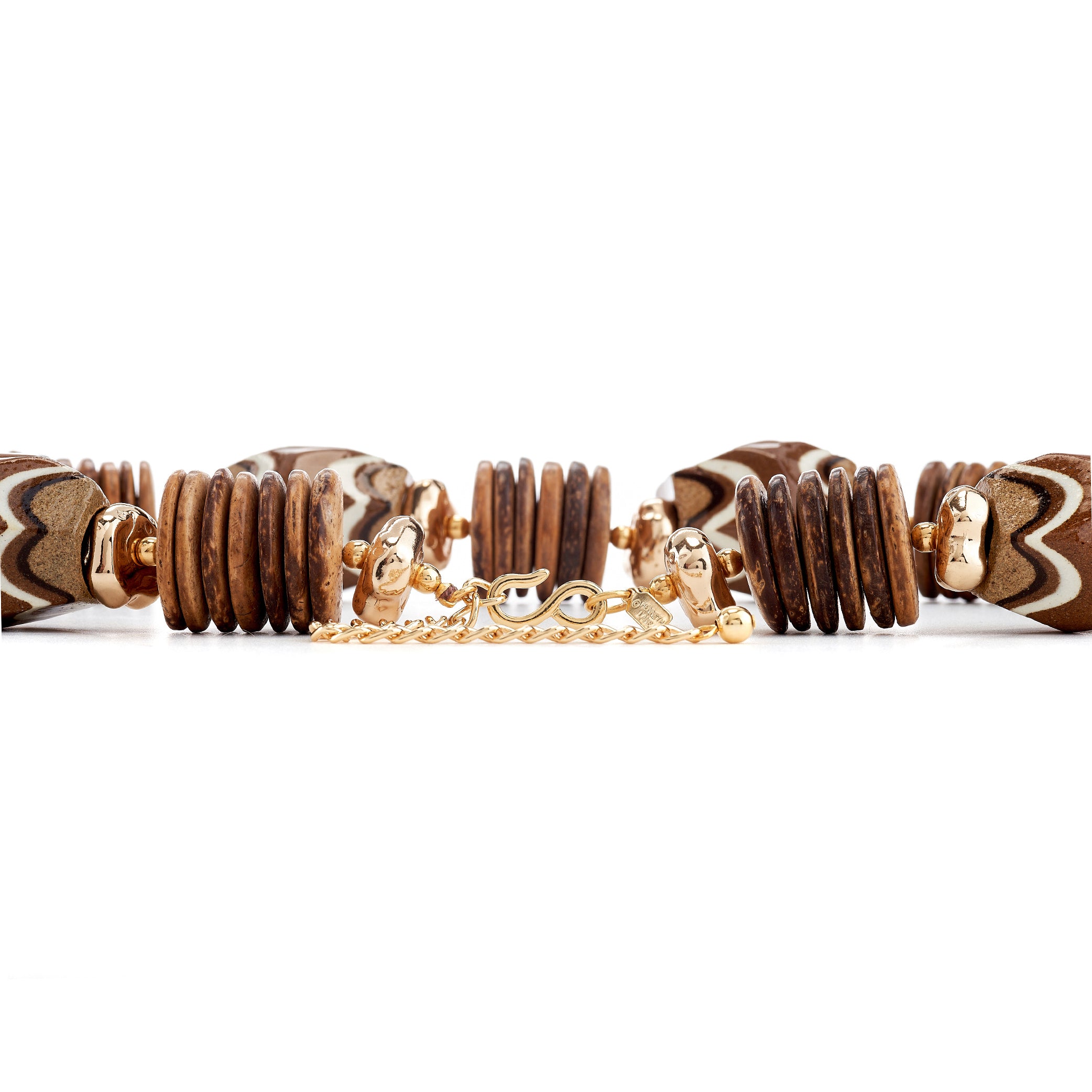 Vintage Natural Wood Bead Necklace