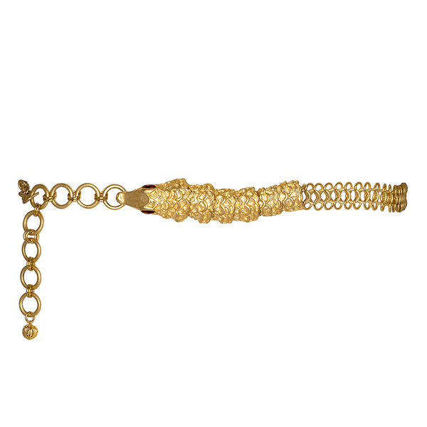 Vintage Gold Link Alligator Belt