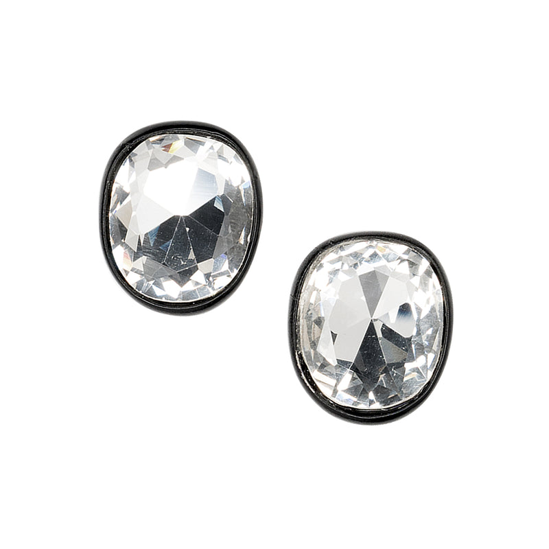 Jackie Kennedy Onassis Crystal Headlight Earrings