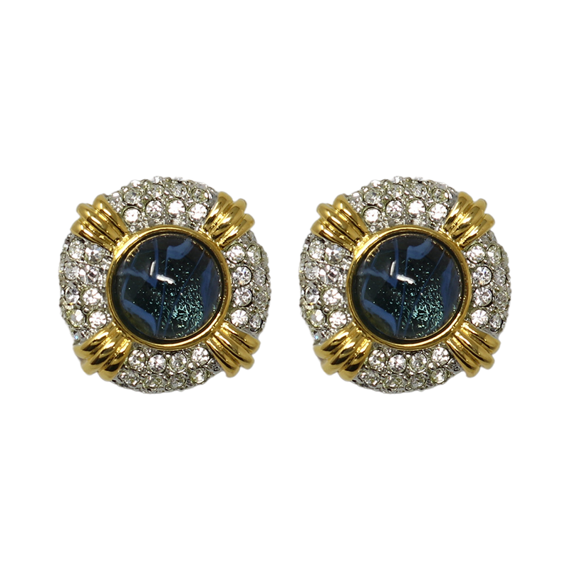 Two Tone Sapphire Crystal Earring