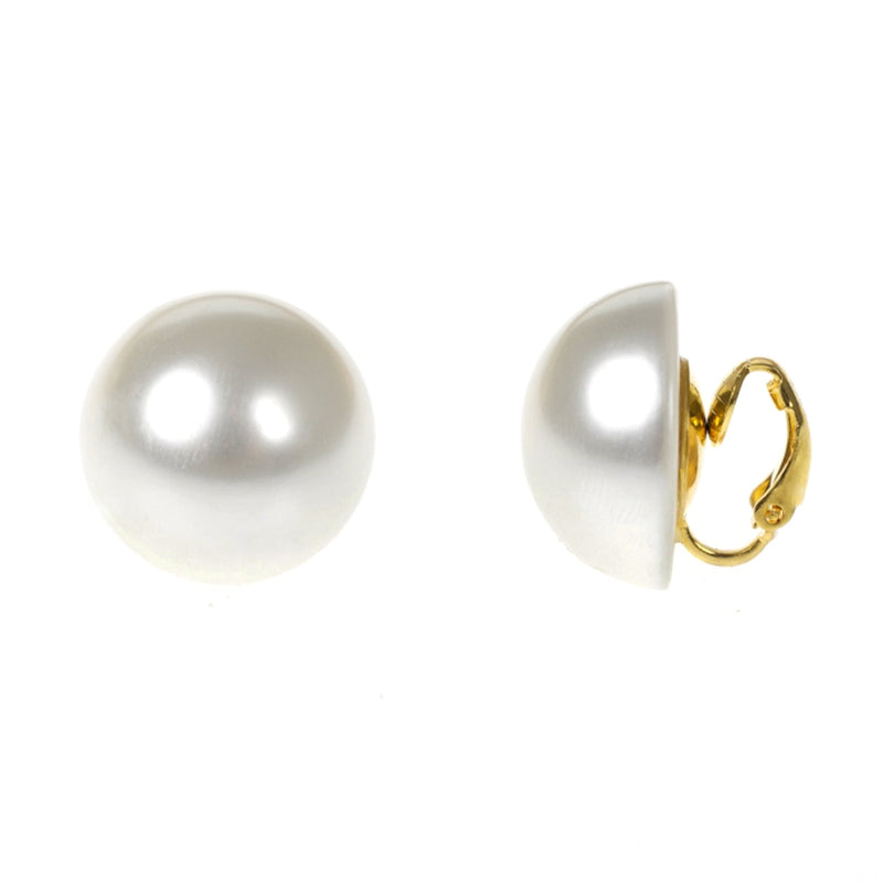 Frameless Pearl Clip Earrings