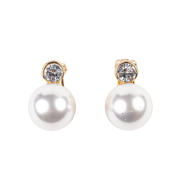 Gold and Pearl Clip Earring