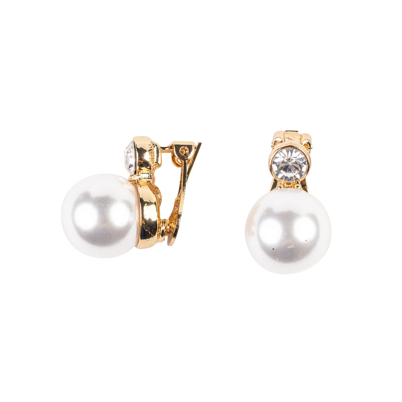Gold and Pearl Clip Earring