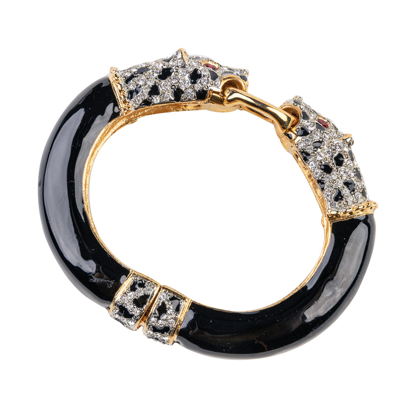 Black and Gold Leopard Bracelet