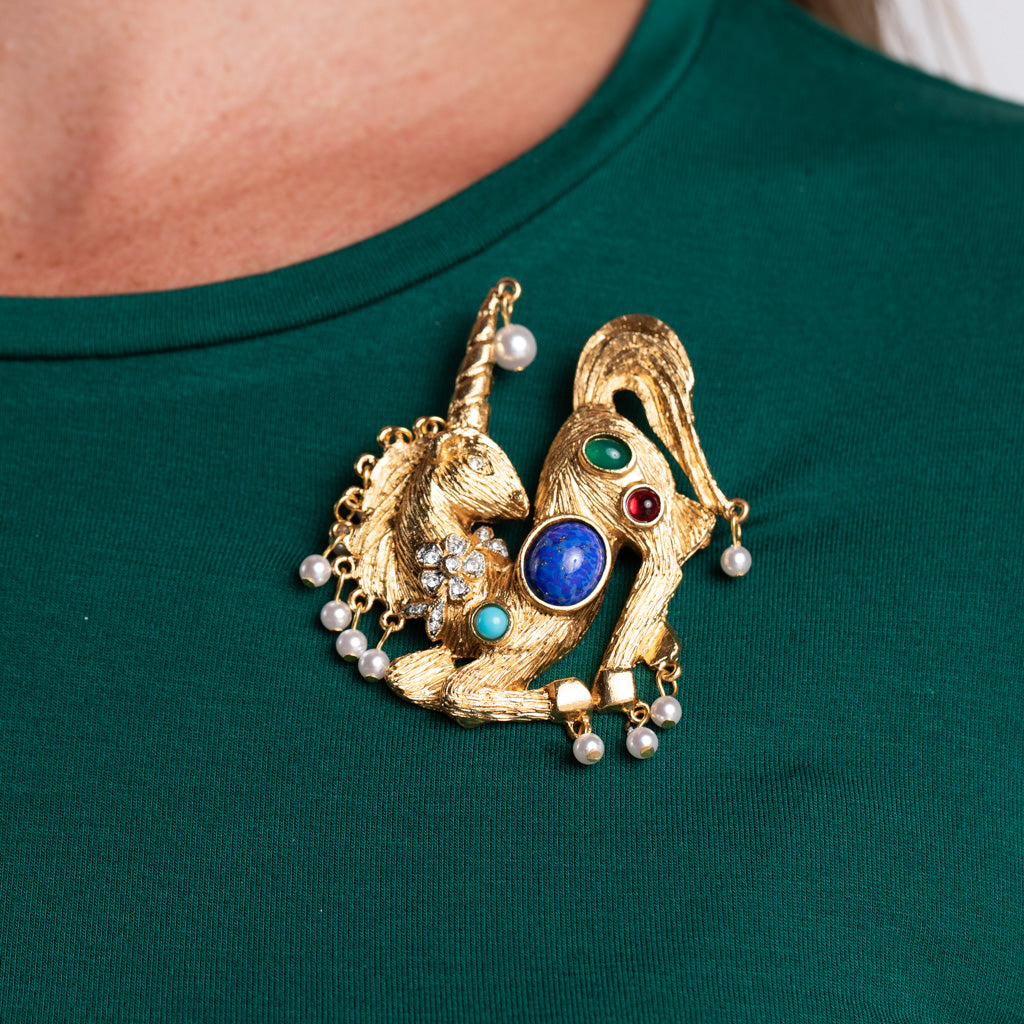 Pearl Unicorn Pin