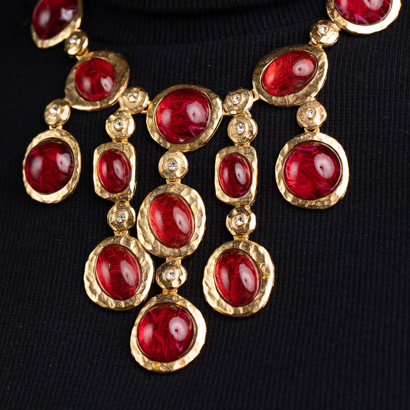 Flawed Ruby Drop Necklace
