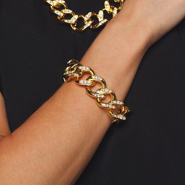Bold Chunky Chain Bracelet, Paper Clip Chain Bracelet, Layering Bracelet,  Vintage Style Gold Statement Bracelet, Big Links Bracelet - Etsy | Gold bracelet  chain, Gold chain choker, Big link necklace