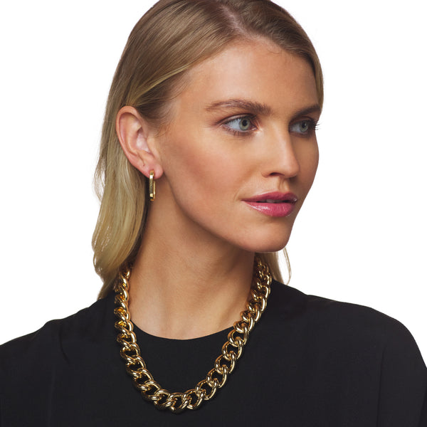 Polished Gold Chain Necklace with Toggle Clasp Elegant and Versatile Jewelry Kenneth Jay Lane Statement Necklace Radiant Polished Gold Chain Stylish and Secure Toggle Clasp Chic 18" Gold Chain Necklace Versatile Sophisticated Accessories Classic and Refined Necklace Gift for Fashion Enthusiasts Polished Gold Chain with Toggle Clasp