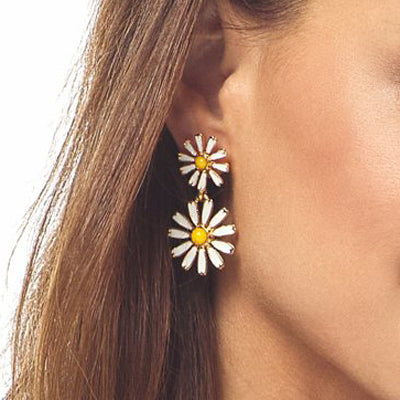 Daisy Drop Pierced Earrings