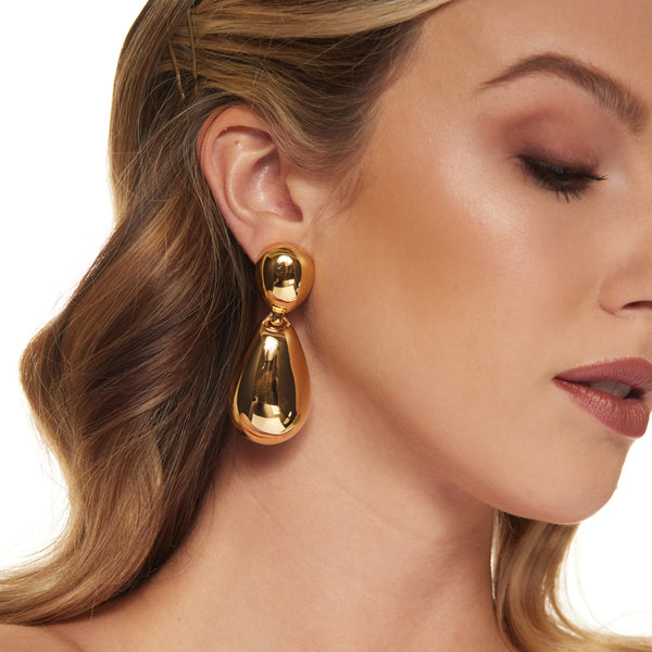 【直営・関税送料込】Drop Clip Earrings Amazon.com: Kenneth Jay Lane Women's Large Polished Gold