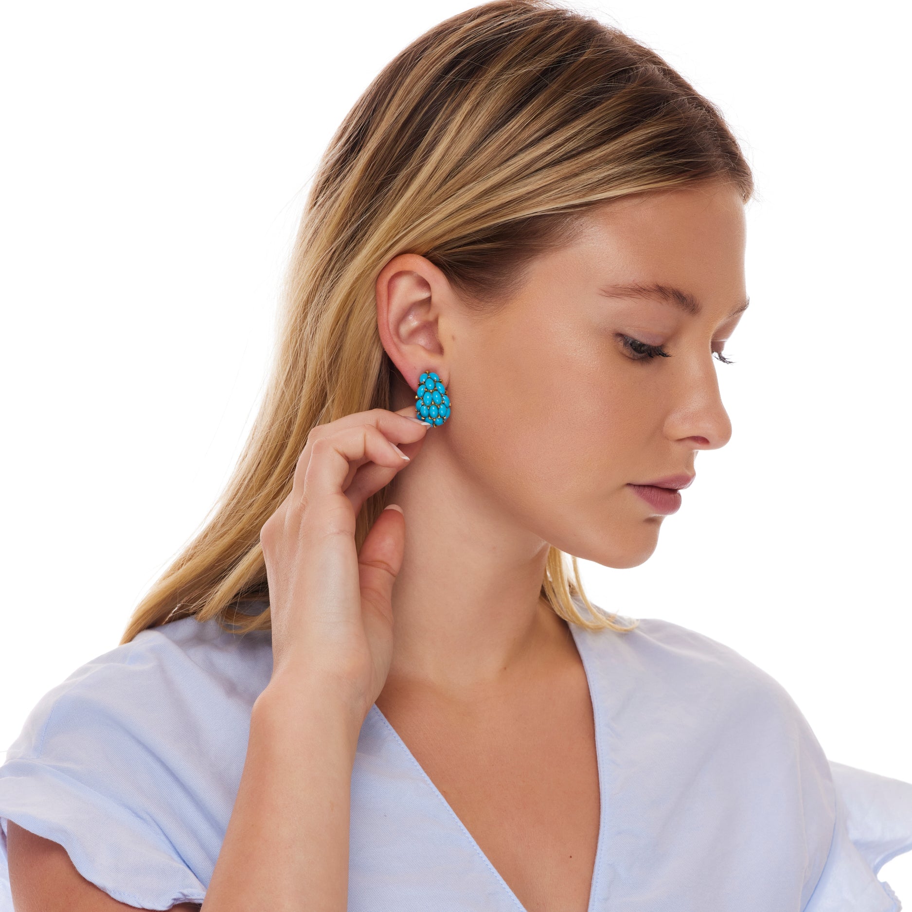 Turquoise Thumbnail Clip-On Earring