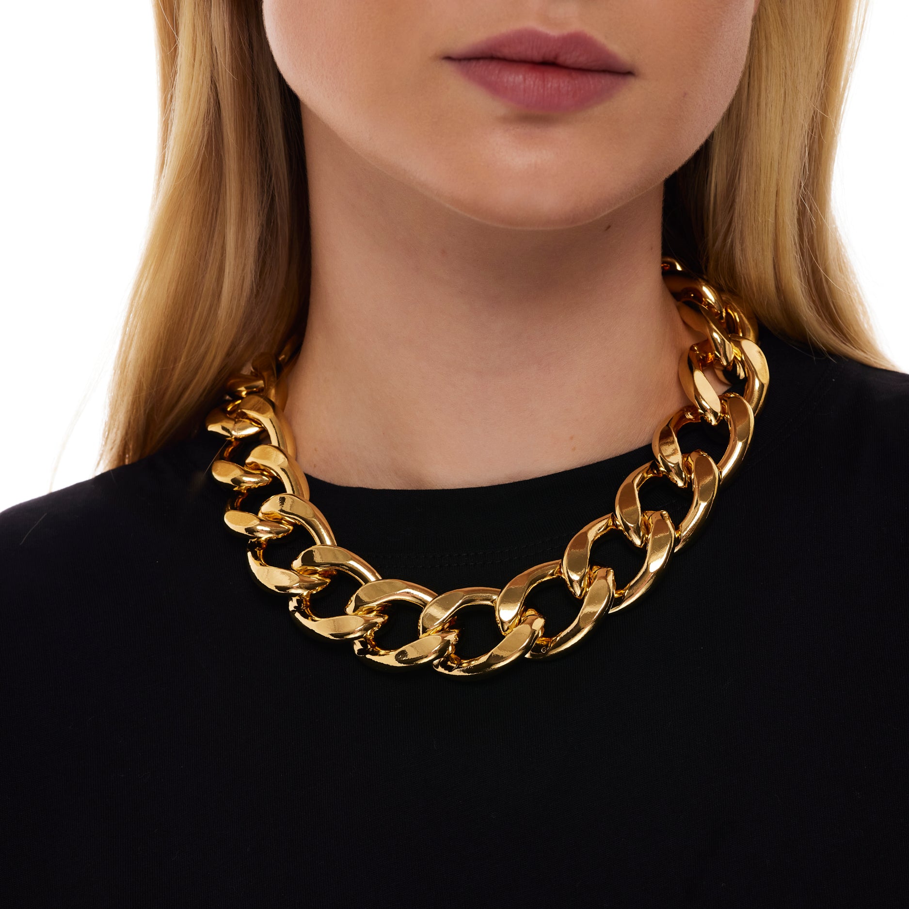 Large Link Gold Chain Necklace