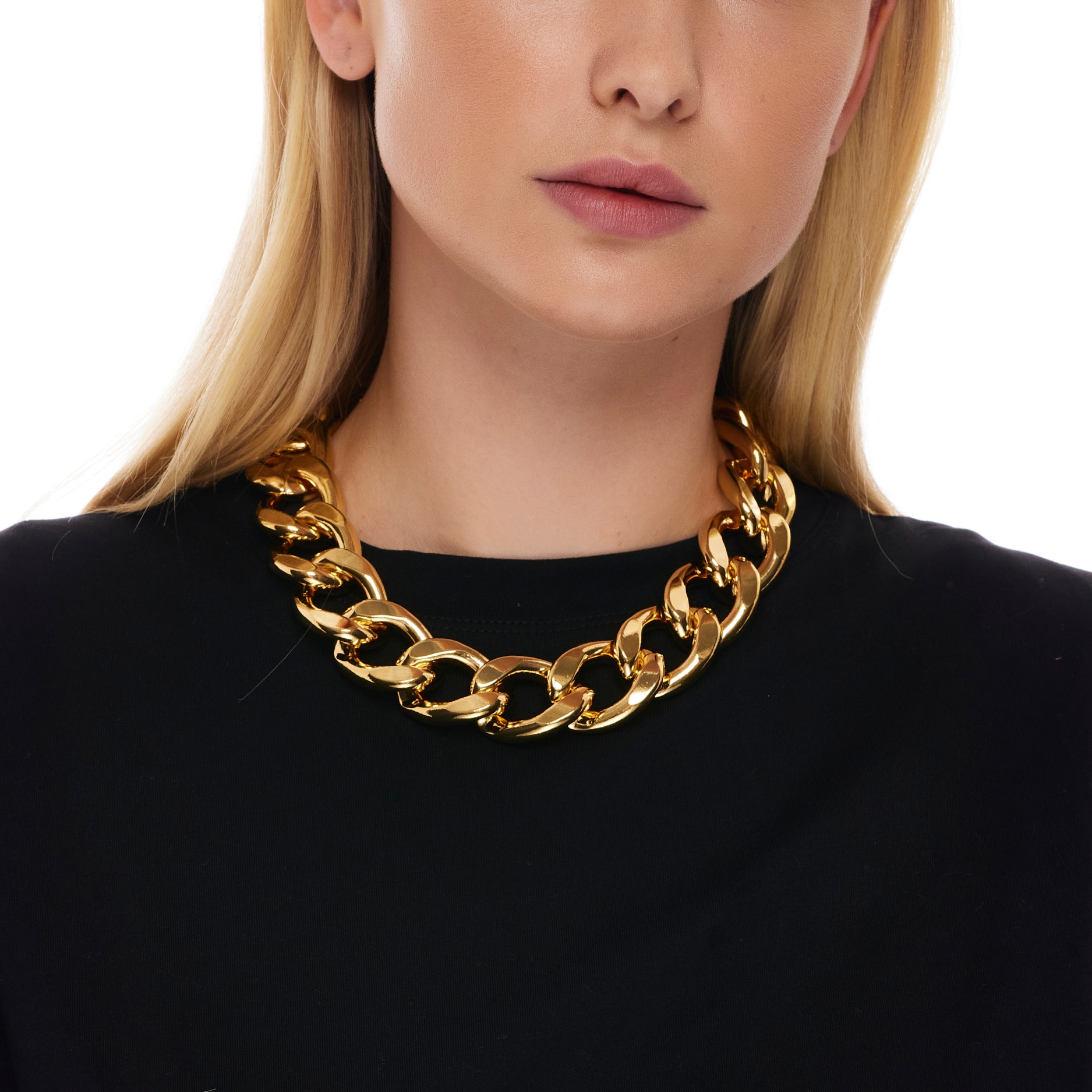 Large Link Gold Chain Necklace