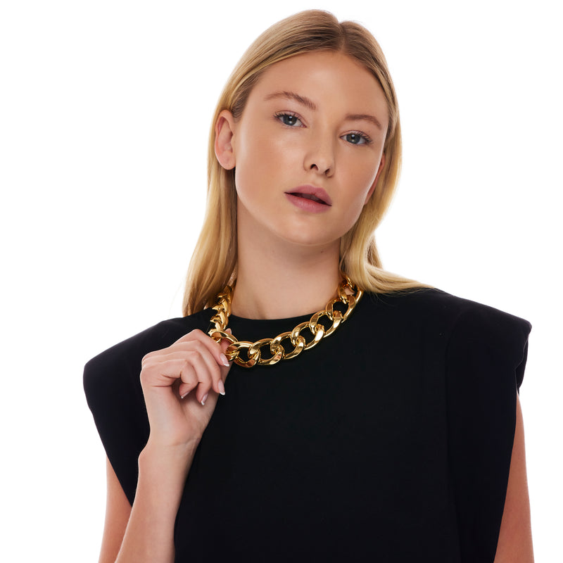 Large Link Gold Chain Necklace