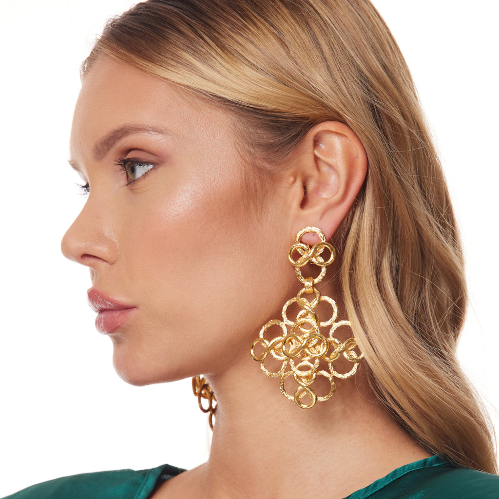 Fancy Swirl Clip Earrings