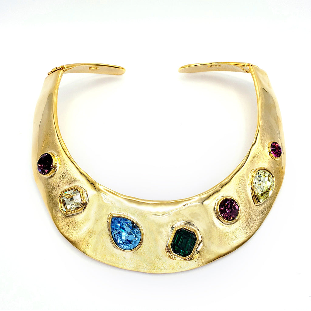 Pastel Gemstone Collar Necklace