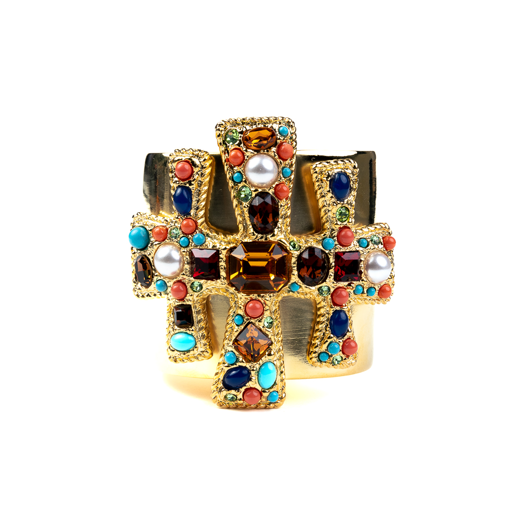 Multicolored Gemstone Cuff