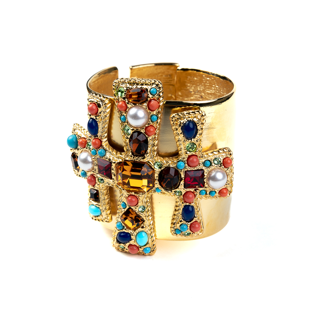 Multicolored Gemstone Cuff