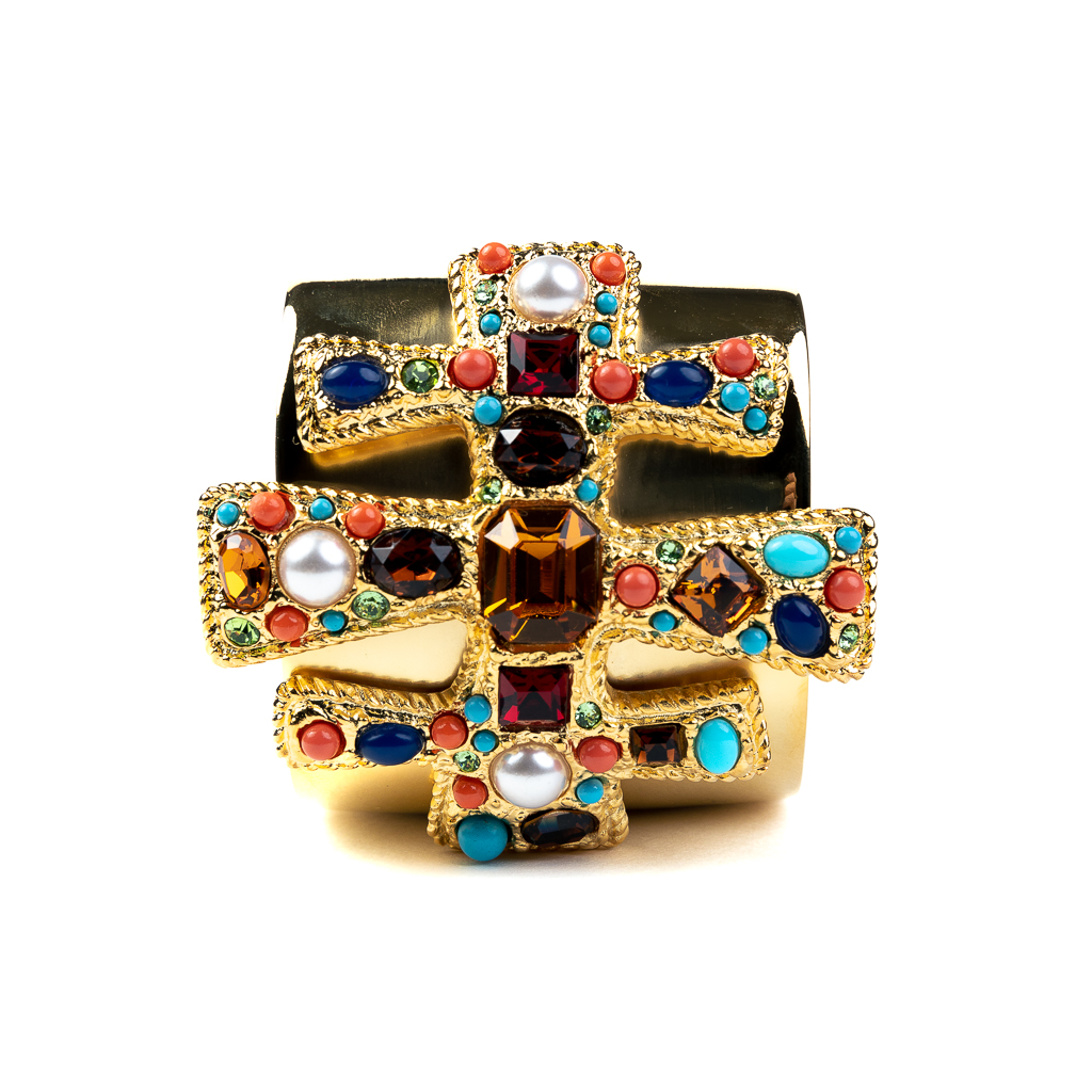 Multicolored Gemstone Cuff