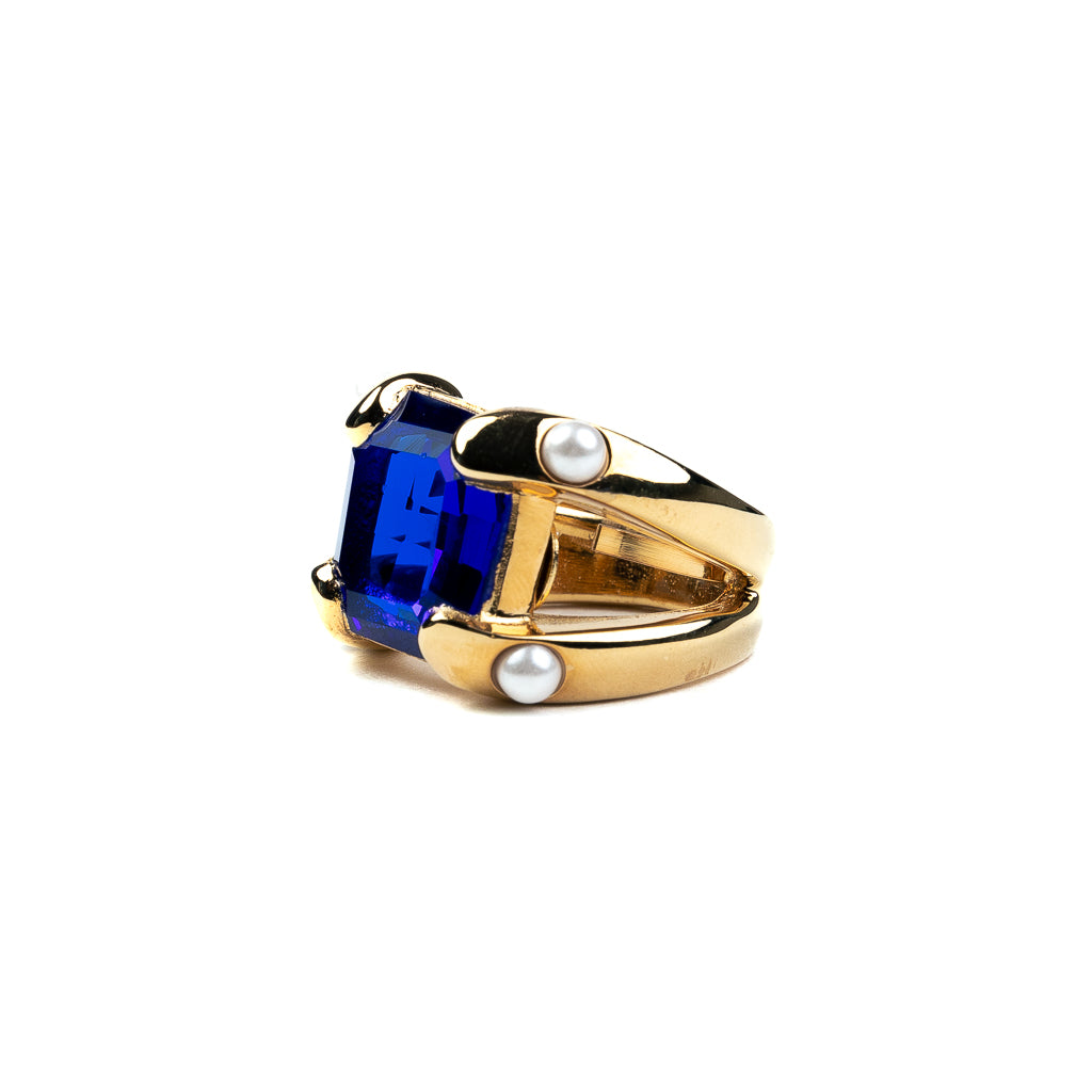 Sapphire Square Ring