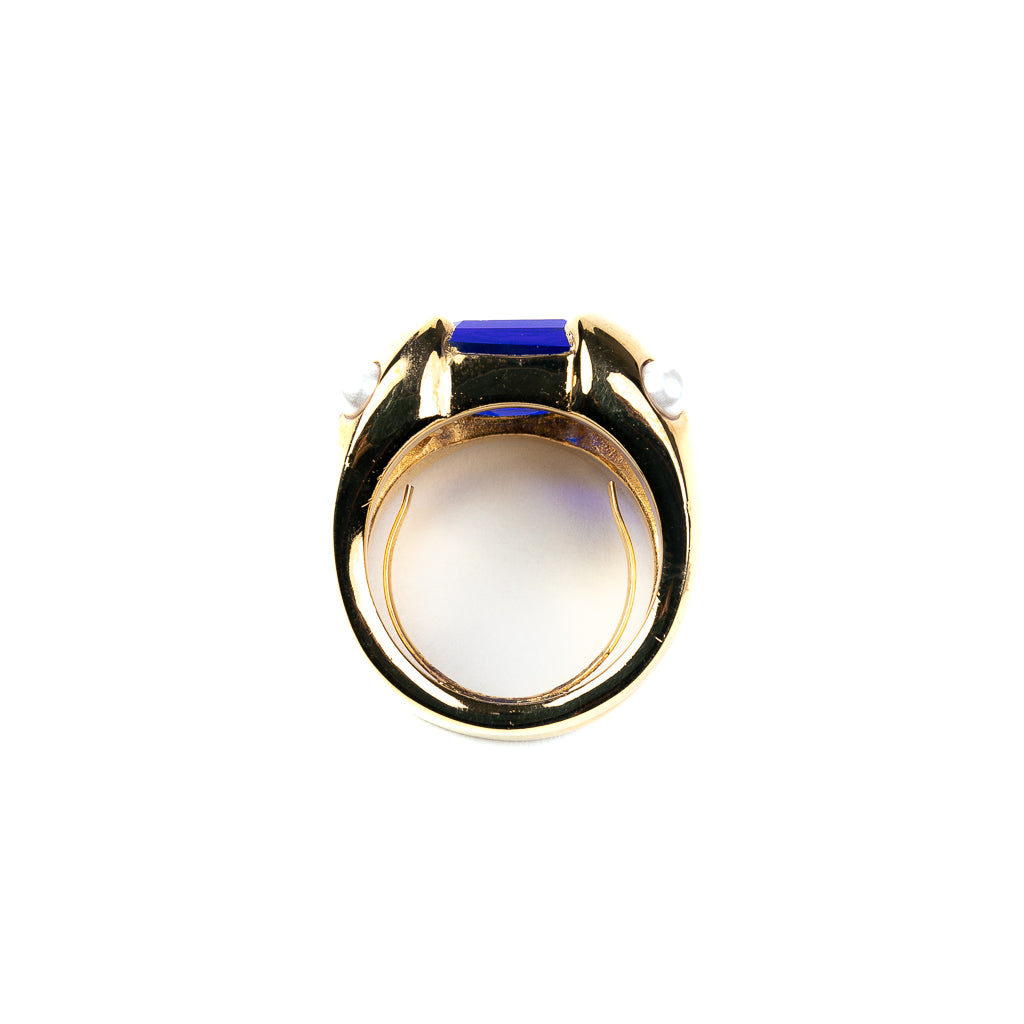 Sapphire Square Ring