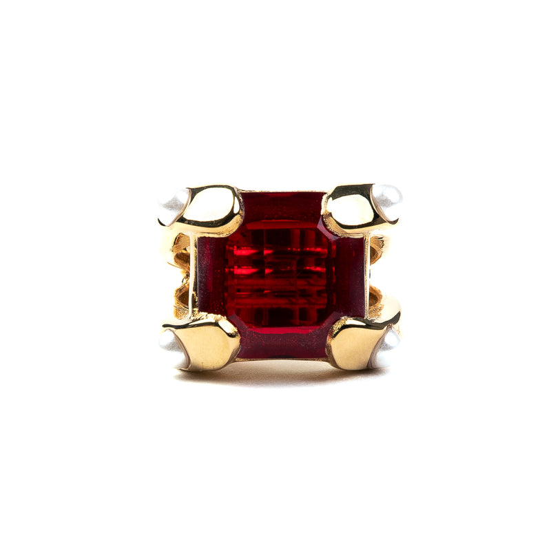 Ruby Square Stone Ring