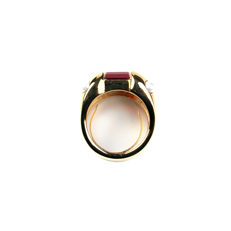 Ruby Square Stone Ring