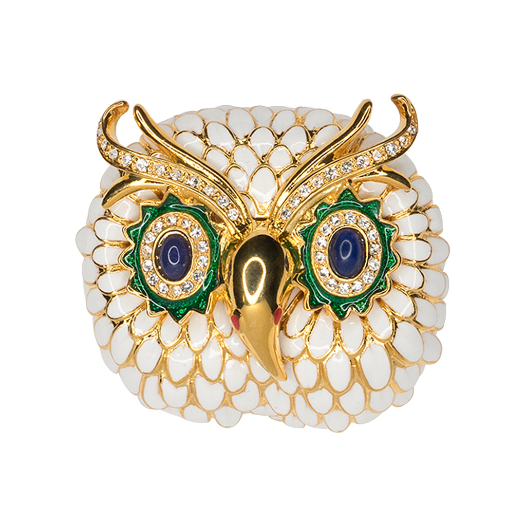 White Owl Brooch