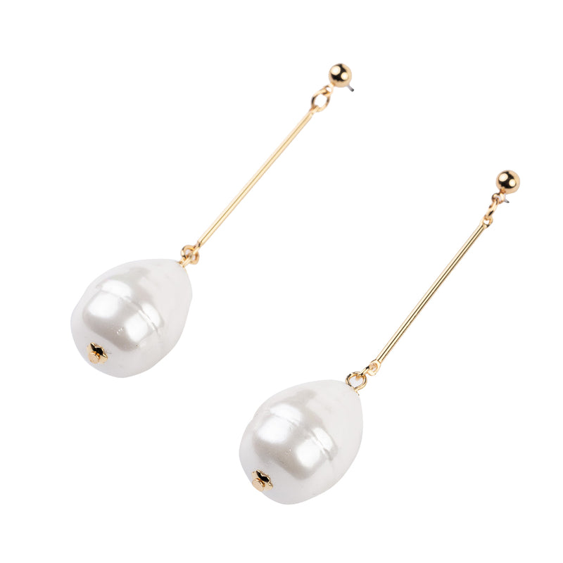 Gold and Pearl Baroque Earring