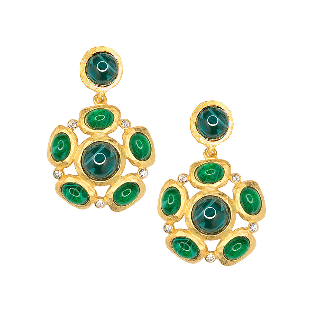 Emerald Cabochon Pierced or Clip Earrings – KennethJayLane.com