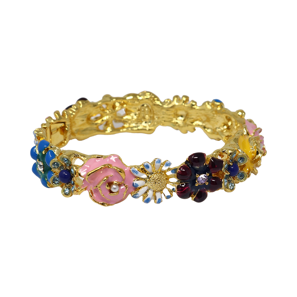 Multicolored Flower Bracelet