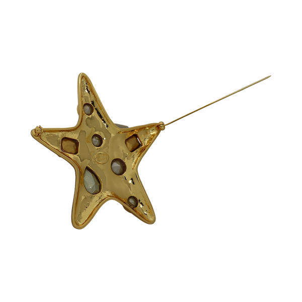 Multi Pastel Stones Star Pin