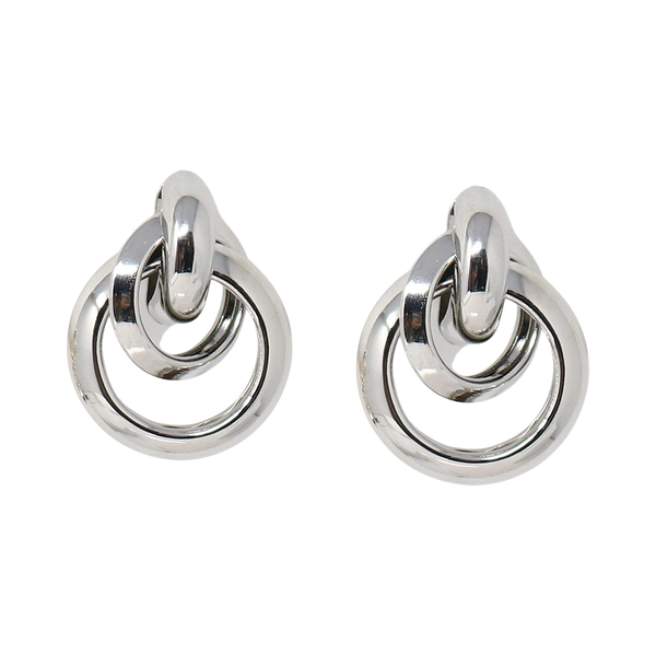Polished Silver Love Knot Earring