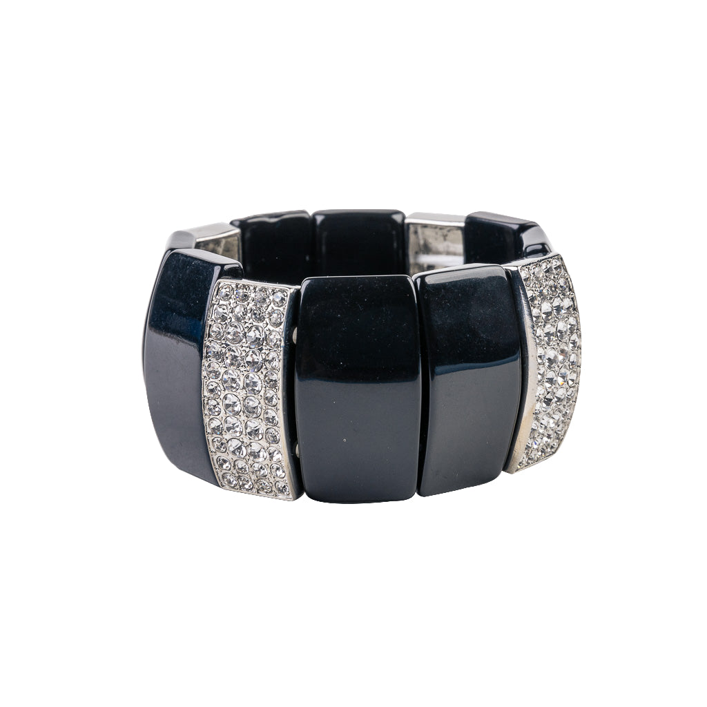 Black Stretch Wedge Bracelet