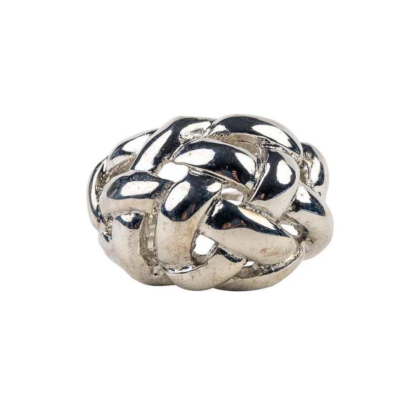 Polished Silver Weave Ring