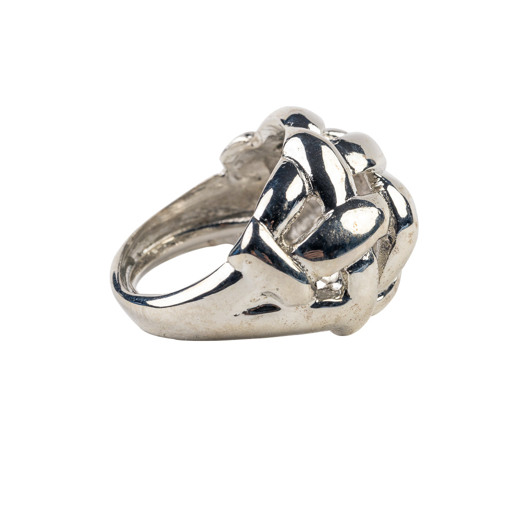 Polished Silver Weave Ring