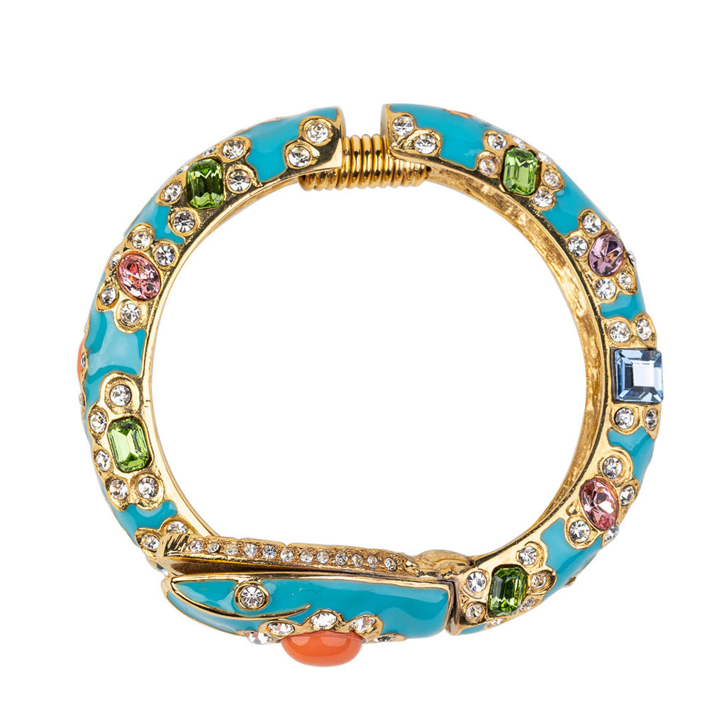 Turquoise Multicolored Stone Snake Bracelet