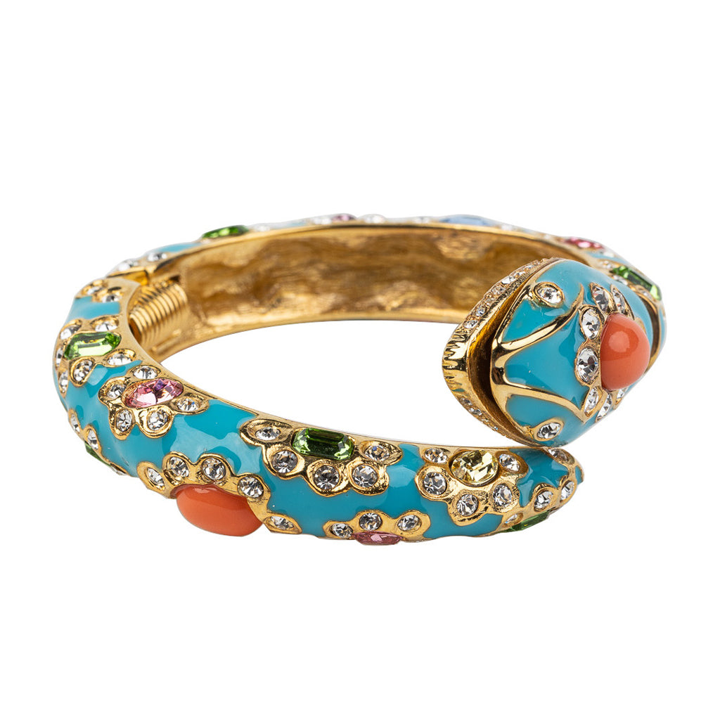 Turquoise Multicolored Stone Snake Bracelet