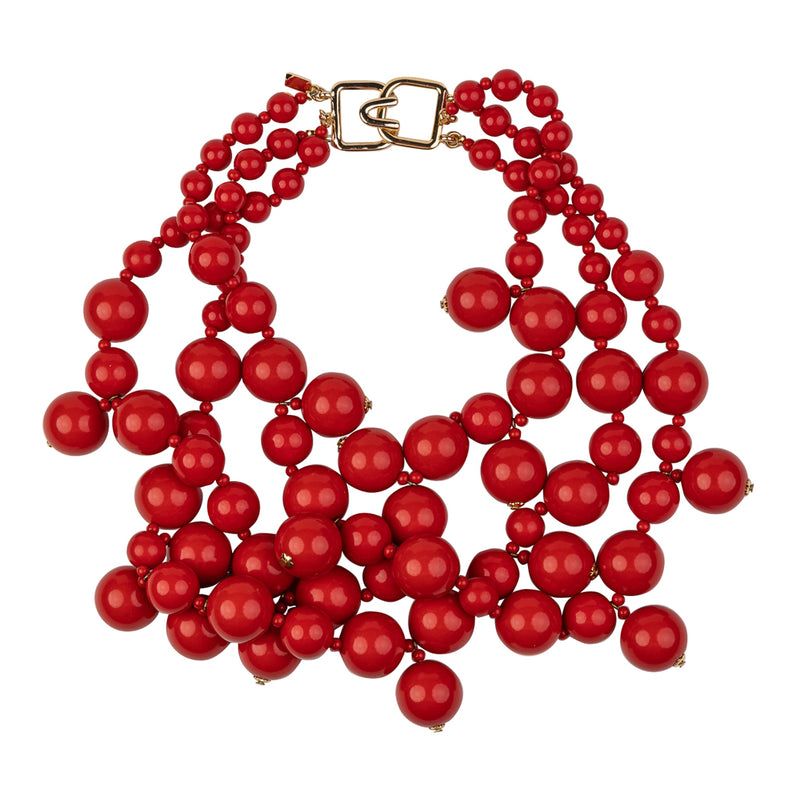 Red Cluster Necklace