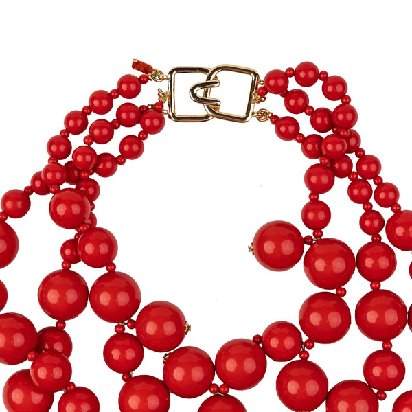 Red Cluster Necklace