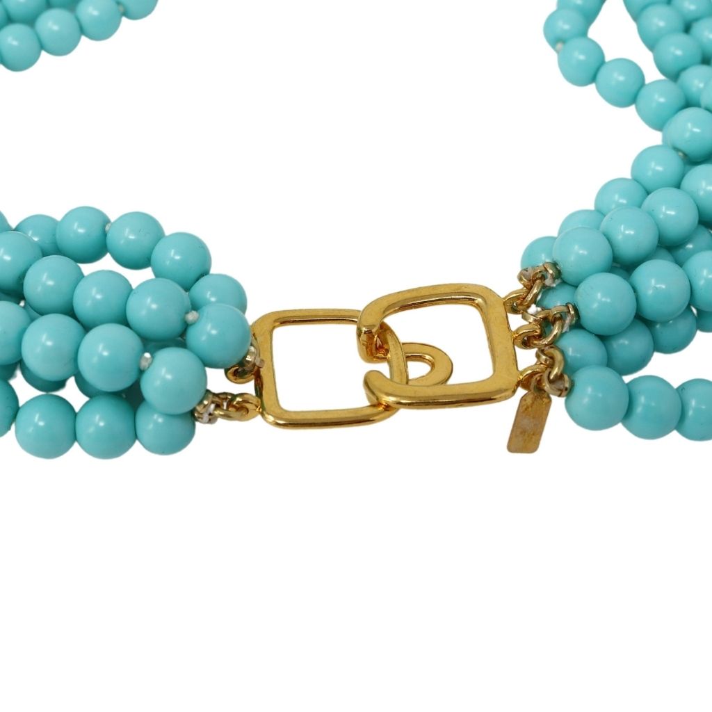 Six Row Turquoise Bead Necklace