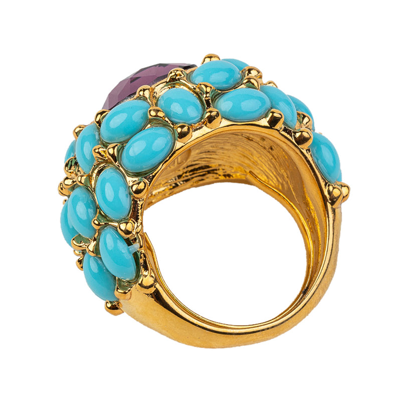 Turquoise & Amethyst Ring