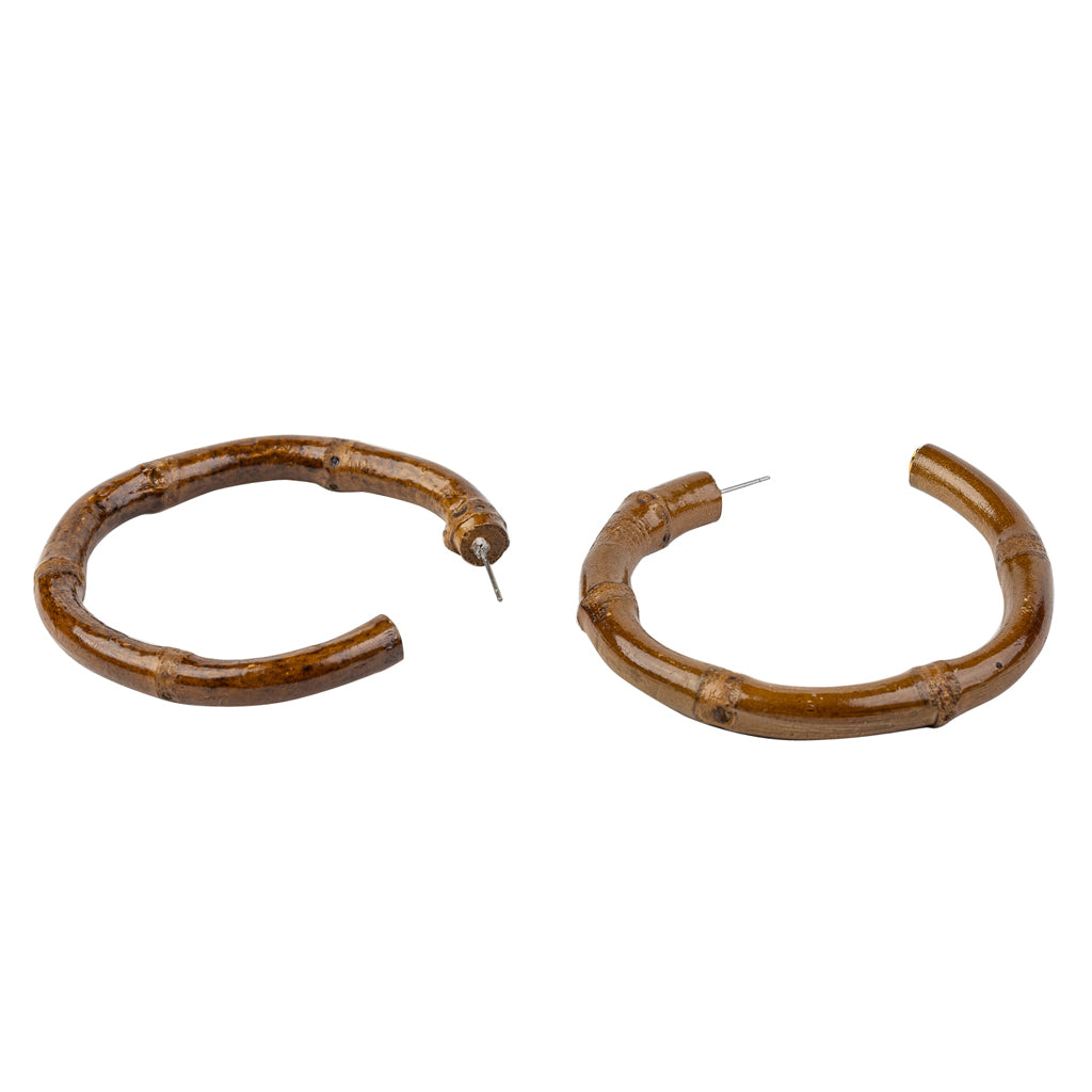 Bamboo Hoop Earring