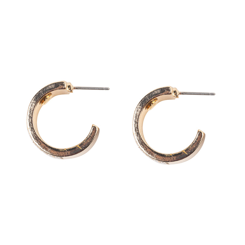 Gold Hoop Studded Earring with Pearls