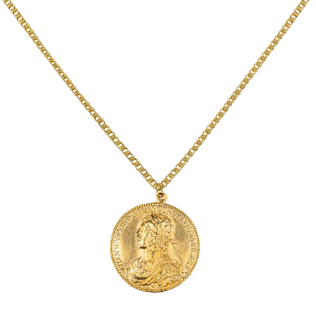 Gold Medallion Pendant Necklace