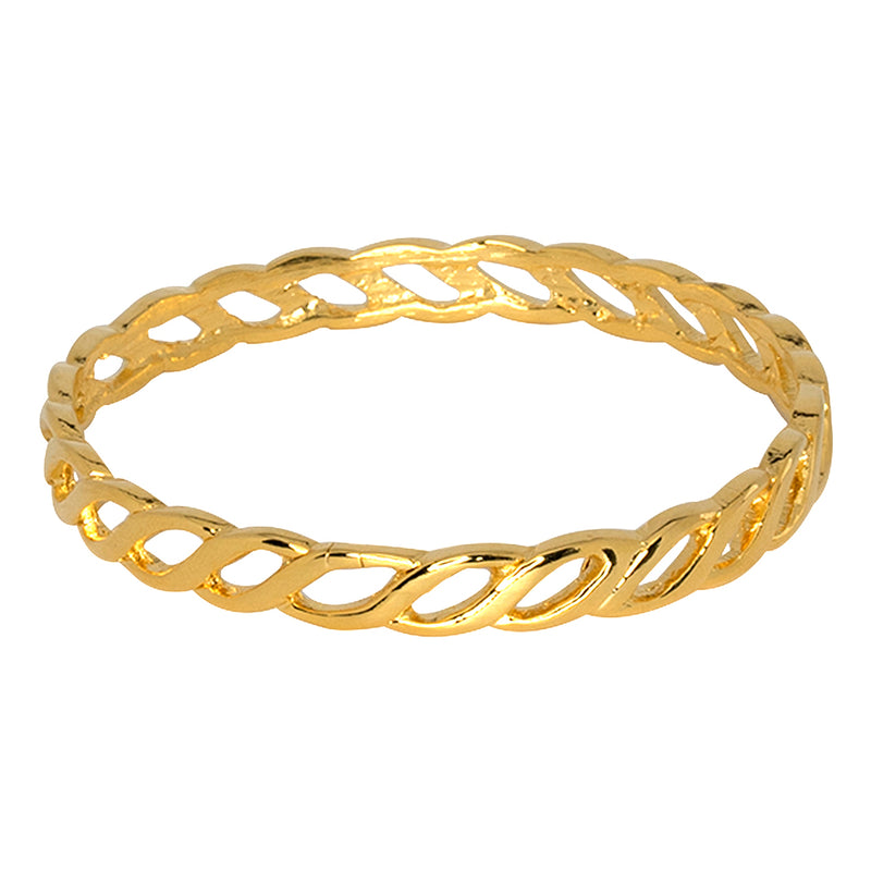 Gold Twisted Link Bangle